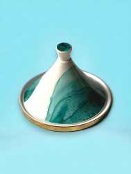  Porcelain Monet Tagine 6''- Teal-1pc Manufacturers and Suppliers in India