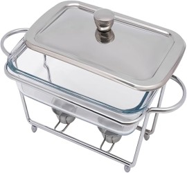 GLASS CHAFING DISH RECTANGLE 1.5LTR