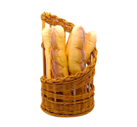 Kitchen Restaurant Baguette Bread Rattan Basket for Buffet