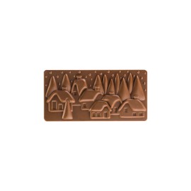  Pavoni Polycarbonate Bar Chocolate Mould Pc5038fr Xmas Village in Sonipat