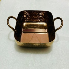  S/s  Curry / Serving Bowl Square Single Portion Rose Gold in Uttarakhand