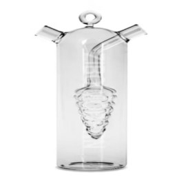  Glass Oil And Vinegar Dispenser With Grape Cluster, 1x2 Glass Cruet Bottles With Double Spout And Stoppers  in Hyderabad