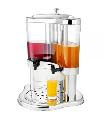 Stainless Steel Beverage / Juice Dispenser (Half Moon Bay Series )5.0L x 2  Sunnex